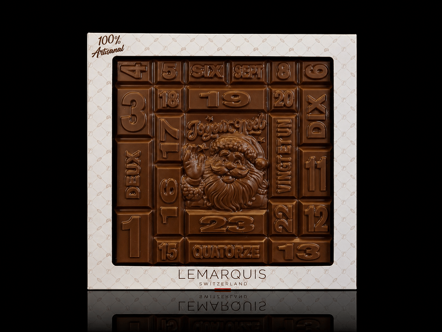 Tablettes de Noël chocolat au lait Bio 40%