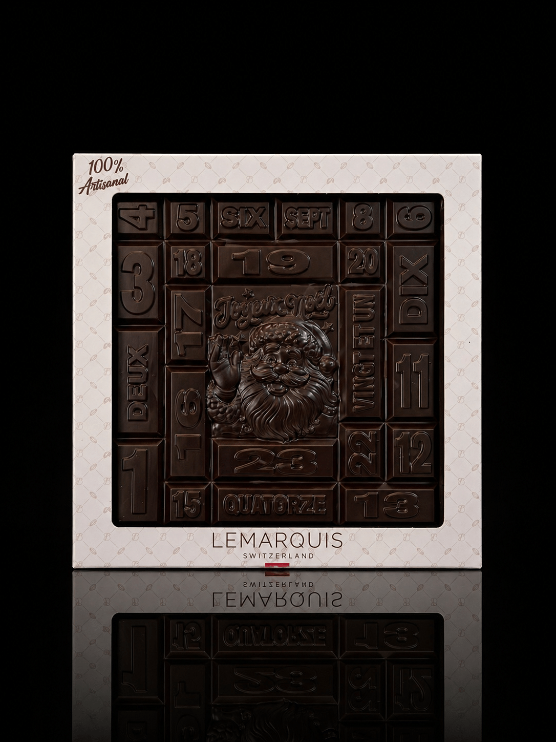 Tablettes de Noël chocolat noir Bio 70%
